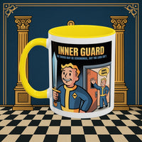 Premium Ready to Go Freemason Design | Accent Coloured 11oz Mug | Inner Guard's Warning | Inner Guard - Masonic Mugs