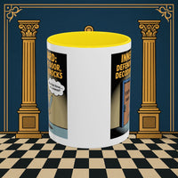 Premium Ready to Go Freemason Design | Accent Coloured 11oz Mug | Knock Knock | Inner Guard - Masonic Mugs