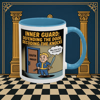 Premium Ready to Go Freemason Design | Accent Coloured 11oz Mug | Knock Knock | Inner Guard - Masonic Mugs