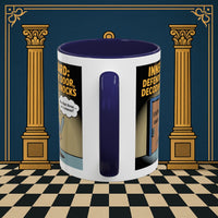Premium Ready to Go Freemason Design | Accent Coloured 11oz Mug | Knock Knock | Inner Guard - Masonic Mugs