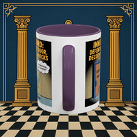 Premium Ready to Go Freemason Design | Accent Coloured 11oz Mug | Knock Knock | Inner Guard - Masonic Mugs
