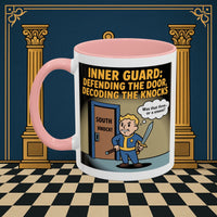Premium Ready to Go Freemason Design | Accent Coloured 11oz Mug | Knock Knock | Inner Guard - Masonic Mugs