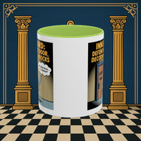 Premium Ready to Go Freemason Design | Accent Coloured 11oz Mug | Knock Knock | Inner Guard - Masonic Mugs
