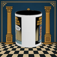 Premium Ready to Go Freemason Design | Accent Coloured 11oz Mug | Knock Knock | Inner Guard - Masonic Mugs