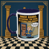 Premium Ready to Go Freemason Design | Accent Coloured 11oz Mug | Knock Knock | Inner Guard - Masonic Mugs