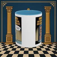 Premium Ready to Go Freemason Design | Accent Coloured 11oz Mug | Knock Knock | Inner Guard - Masonic Mugs