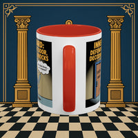 Premium Ready to Go Freemason Design | Accent Coloured 11oz Mug | Knock Knock | Inner Guard - Masonic Mugs