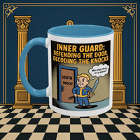 Premium Ready to Go Freemason Design | Accent Coloured 11oz Mug | Knock Knock | Inner Guard - Masonic Mugs