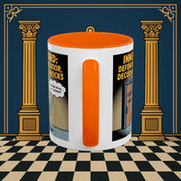 Premium Ready to Go Freemason Design | Accent Coloured 11oz Mug | Knock Knock | Inner Guard - Masonic Mugs