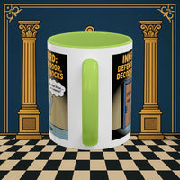 Premium Ready to Go Freemason Design | Accent Coloured 11oz Mug | Knock Knock | Inner Guard - Masonic Mugs