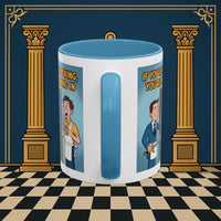 Premium Ready to Go Freemason Design | Accent Coloured 11oz Mug | Knock or Else | Inner Guard - Masonic Mugs