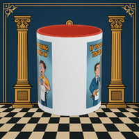 Premium Ready to Go Freemason Design | Accent Coloured 11oz Mug | Knock or Else | Inner Guard - Masonic Mugs