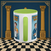 Premium Ready to Go Freemason Design | Accent Coloured 11oz Mug | Knock or Else | Inner Guard - Masonic Mugs