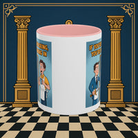 Premium Ready to Go Freemason Design | Accent Coloured 11oz Mug | Knock or Else | Inner Guard - Masonic Mugs