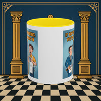 Premium Ready to Go Freemason Design | Accent Coloured 11oz Mug | Knock or Else | Inner Guard - Masonic Mugs