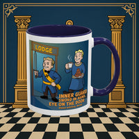Premium Ready to Go Freemason Design | Accent Coloured 11oz Mug | Lodge Security | Inner Guard - Masonic Mugs