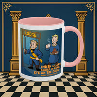 Premium Ready to Go Freemason Design | Accent Coloured 11oz Mug | Lodge Security | Inner Guard - Masonic Mugs