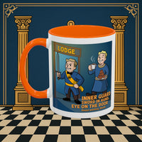 Premium Ready to Go Freemason Design | Accent Coloured 11oz Mug | Lodge Security | Inner Guard - Masonic Mugs