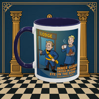 Premium Ready to Go Freemason Design | Accent Coloured 11oz Mug | Lodge Security | Inner Guard - Masonic Mugs