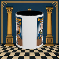 Premium Ready to Go Freemason Design | Accent Coloured 11oz Mug | Masonic Maestro | Director of Ceremonies - Masonic Mugs