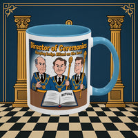Premium Ready to Go Freemason Design | Accent Coloured 11oz Mug | Masonic Maestro | Director of Ceremonies - Masonic Mugs