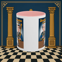 Premium Ready to Go Freemason Design | Accent Coloured 11oz Mug | Masonic Maestro | Director of Ceremonies - Masonic Mugs