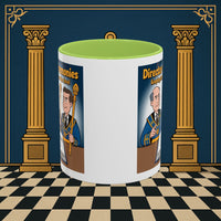 Premium Ready to Go Freemason Design | Accent Coloured 11oz Mug | Masonic Maestro | Director of Ceremonies - Masonic Mugs