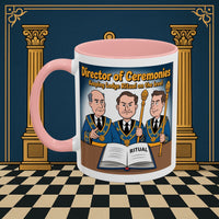 Premium Ready to Go Freemason Design | Accent Coloured 11oz Mug | Masonic Maestro | Director of Ceremonies - Masonic Mugs