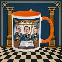 Premium Ready to Go Freemason Design | Accent Coloured 11oz Mug | Masonic Maestro | Director of Ceremonies - Masonic Mugs