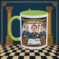 Premium Ready to Go Freemason Design | Accent Coloured 11oz Mug | Masonic Maestro | Director of Ceremonies - Masonic Mugs