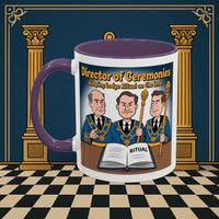 Premium Ready to Go Freemason Design | Accent Coloured 11oz Mug | Masonic Maestro | Director of Ceremonies - Masonic Mugs