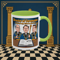Premium Ready to Go Freemason Design | Accent Coloured 11oz Mug | Masonic Maestro | Director of Ceremonies - Masonic Mugs