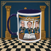 Premium Ready to Go Freemason Design | Accent Coloured 11oz Mug | Masonic Maestro | Director of Ceremonies - Masonic Mugs