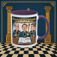 Premium Ready to Go Freemason Design | Accent Coloured 11oz Mug | Masonic Maestro | Director of Ceremonies - Masonic Mugs