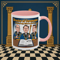 Premium Ready to Go Freemason Design | Accent Coloured 11oz Mug | Masonic Maestro | Director of Ceremonies - Masonic Mugs