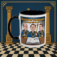 Premium Ready to Go Freemason Design | Accent Coloured 11oz Mug | Masonic Maestro | Director of Ceremonies - Masonic Mugs