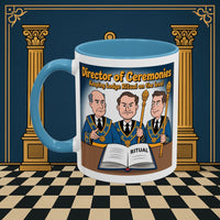 Premium Ready to Go Freemason Design | Accent Coloured 11oz Mug | Masonic Maestro | Director of Ceremonies - Masonic Mugs