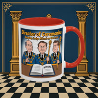 Premium Ready to Go Freemason Design | Accent Coloured 11oz Mug | Masonic Maestro | Director of Ceremonies - Masonic Mugs
