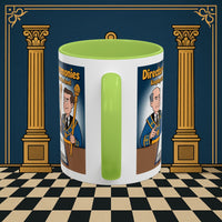 Premium Ready to Go Freemason Design | Accent Coloured 11oz Mug | Masonic Maestro | Director of Ceremonies - Masonic Mugs