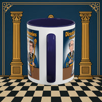 Premium Ready to Go Freemason Design | Accent Coloured 11oz Mug | Masonic Maestro | Director of Ceremonies - Masonic Mugs