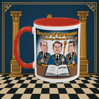 Premium Ready to Go Freemason Design | Accent Coloured 11oz Mug | Masonic Maestro | Director of Ceremonies - Masonic Mugs
