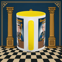 Premium Ready to Go Freemason Design | Accent Coloured 11oz Mug | Masonic Maestro | Director of Ceremonies - Masonic Mugs