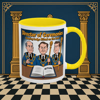 Premium Ready to Go Freemason Design | Accent Coloured 11oz Mug | Masonic Maestro | Director of Ceremonies - Masonic Mugs