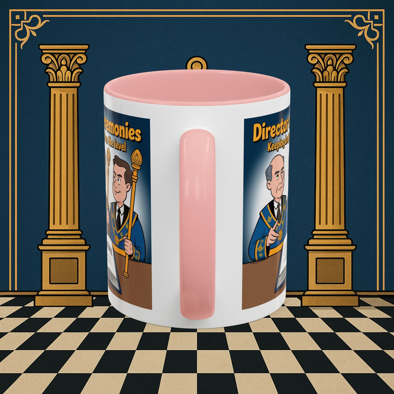 Premium Ready to Go Freemason Design | Accent Coloured 11oz Mug | Masonic Maestro | Director of Ceremonies - Masonic Mugs