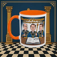 Premium Ready to Go Freemason Design | Accent Coloured 11oz Mug | Masonic Maestro | Director of Ceremonies - Masonic Mugs
