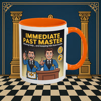 Premium Ready to Go Freemason Design | Accent Coloured 11oz Mug | Masonic Mentorship | Immediate Past Master - Masonic Mugs