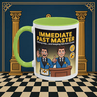 Premium Ready to Go Freemason Design | Accent Coloured 11oz Mug | Masonic Mentorship | Immediate Past Master - Masonic Mugs
