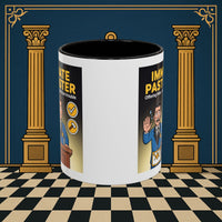 Premium Ready to Go Freemason Design | Accent Coloured 11oz Mug | Masonic Mentorship | Immediate Past Master - Masonic Mugs