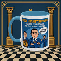 Premium Ready to Go Freemason Design | Accent Coloured 11oz Mug | The Donation Dodgers | Charity Steward - Masonic Mugs