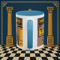 Premium Ready to Go Freemason Design | Accent Coloured 11oz Mug | The Knock Master | Inner Guard - Masonic Mugs